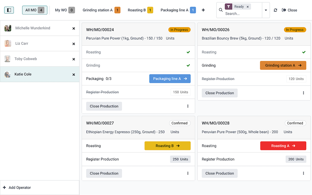 Odoo Manufacturing – интелигентно управление на производството