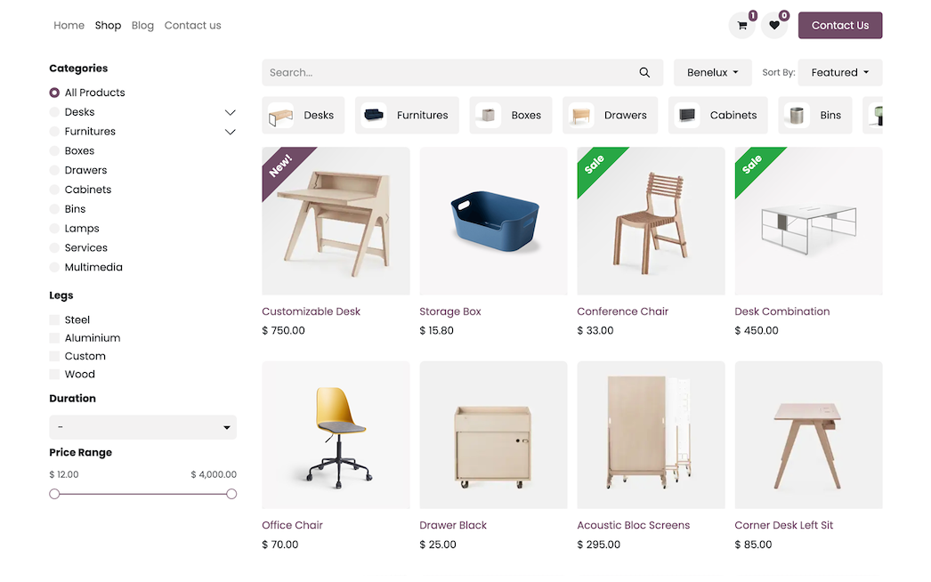 Odoo eCommerce - онлайн магазин