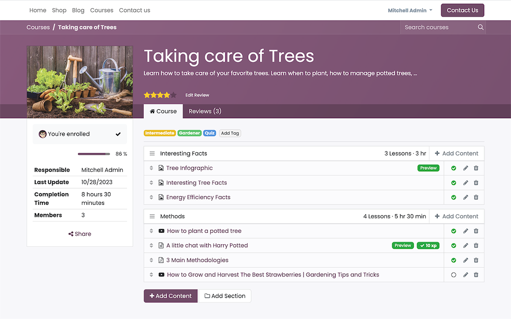 Odoo eLearning - платформа за онлайн обучения